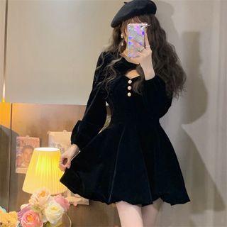Set; Velvet Shrug + Spaghetti Strap Dress
