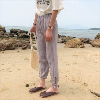 Shirred Chiffon Pants