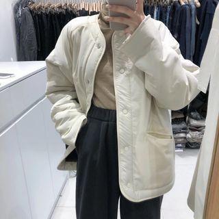 Retro Plain Double-sided Fleece Jacket