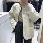 Retro Plain Double-sided Fleece Jacket