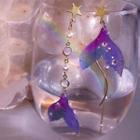 Asymmetric Fish Tail Dangle Earring 1 Pair - S925 Silver - One Size