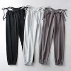 Mock Two-piece Tie-strap Sweatpants