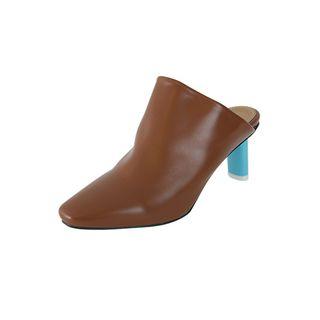Contrast Pin-heel Mules