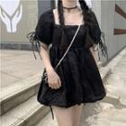 Puff-sleeve Mini A-line Dress / Shorts