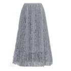 High-waist Lace Midi Skirt