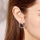 Non-matching Alloy Smiley Earring 1 Pair - Non-matching Alloy Smiley Earring - One Size