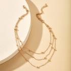 Layered Necklace N004 - Gold - One Size