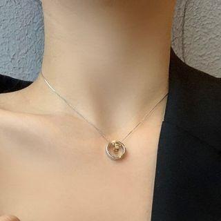 Hooped Necklace 1 Pc - Necklace - Silver - One Size
