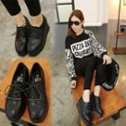 Fringe Platform Lace-up Shoes
