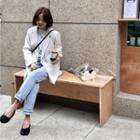 Single Breasted Blazer Off-white - One Size