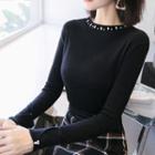 Rhinestone Knit Pullover