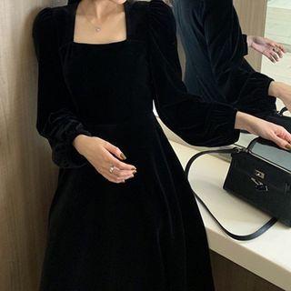 Gold Velvet Dress
