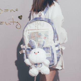 Plaid Rabbit Backpack