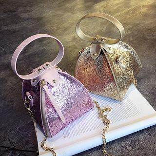 Glitter Triangle Shoulder Bag