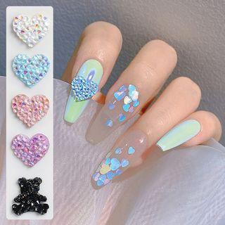 Bear / Heart Rhinestone Nail Art Decoration