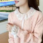 Bow Accent Bell-sleeve Lace Top