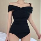 Off Shoulder Wrapped Swimsuit
