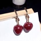 Apple Stud Earring 1 Pair - Red - One Size