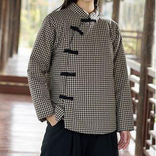 Plaid Cheongsam Jacket