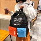 Color Block Pocket Backpack