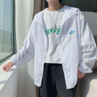 Embroidered Hooded Zip Jacket (various Designs)