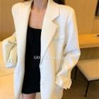 Single-breasted Blazer / Spaghetti Strap Mini Dress