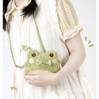 Fleece Frog Crossbody Bag