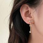 Bow Rhinestone Alloy Dangle Earring 1 Pair - Silver Needle - Stud Earrings - Gold - One Size