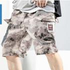 Camouflage Print Cargo Shorts