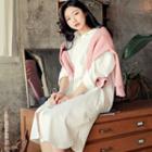 Slit-side Cotton Shirtdress