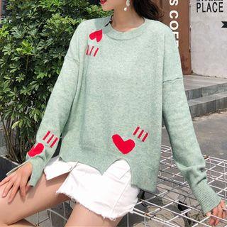 Heart Slit Sweater