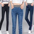 Elastic Waist Slim Fit Jeans
