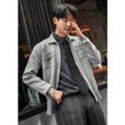 Flap-pocket Zip-up Knit Jacket