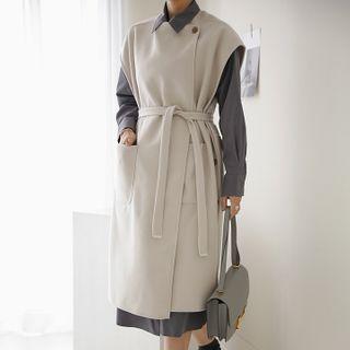 Woolen Long Wrap Vest