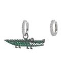 Non-matching Rhinestone Crocodile Earring