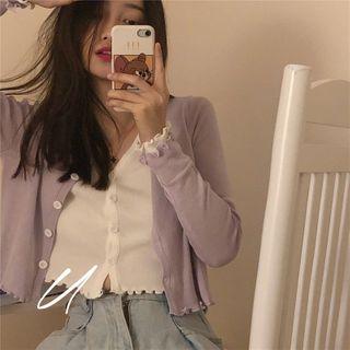 Mock Two-piece Long-sleeve Cropped Camisole