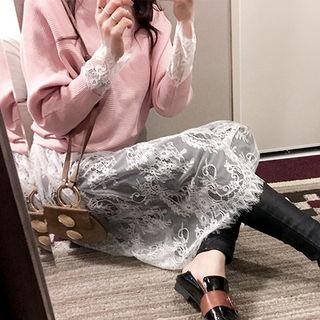 Lace Sheer A-line Dress