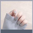 Matte Faux Nail Tip 381 - Glue - Light Gray - One Size