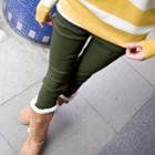 Contrast-trim Slim-fit Pants