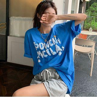 Short-sleeve Wide Medium Long Couple Matching Top