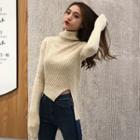 Turtle-neck Sweater Gray - One Size