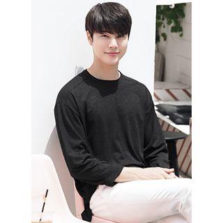 Crew-neck Seam-trim M Lange T-shirt