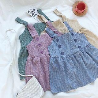 Plaid Button Tank Top