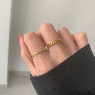 Wheat / Leaf Stainless Steel Ring