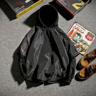 Hooded Mock Two-piece Sweatshirt