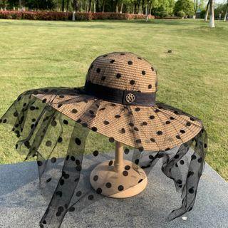 Dotted Mesh Sun Hat