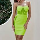 Chain Strap Mini Bodycon Dress