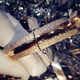 Set Of 4: Rhinestone Bangle As Shown In Figure - One Size