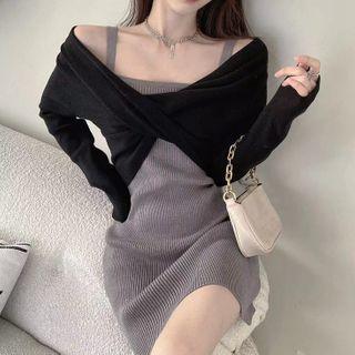 Knit Crop Top / Sleeveless Knit Dress