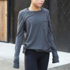 Plain Long Sleeve Sports T-shirt